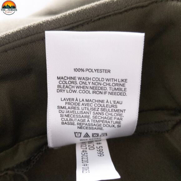 Express Ankle Pants Green Flat Front High-Rise Cargo Pockets Women's Size 12R - Picture 14 of 15